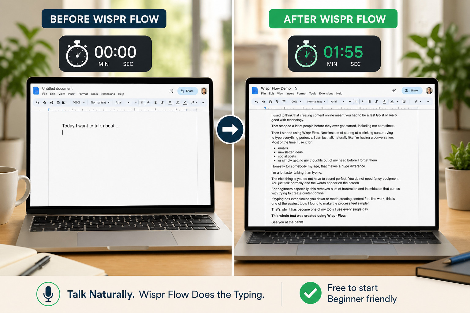 I can talk faster than I can type.